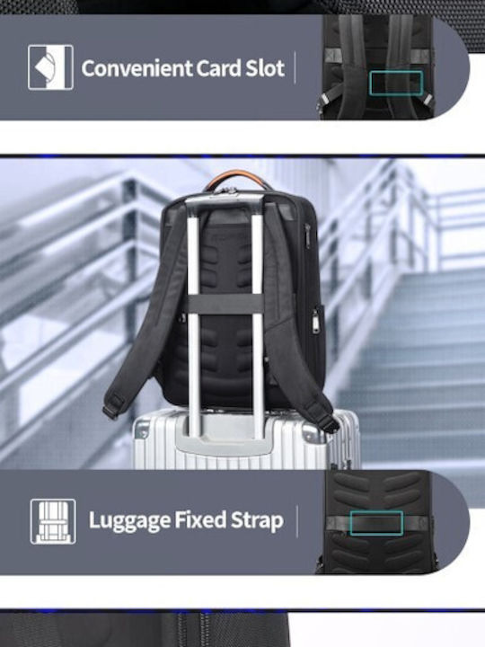Bopai Waterproof Backpack Laptop Bag for 15.6" with USB Port in Black Color 61-19011