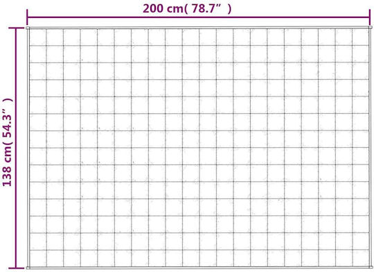 vidaXL vidaXL Schwerkraftdecke Samtige Couch 138x200cm Grau