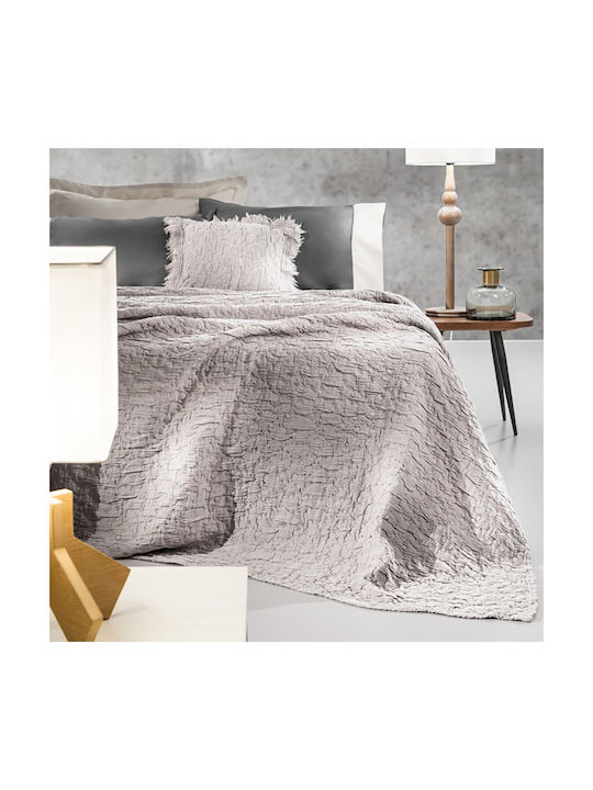 Guy Laroche Sofa Cushion Times Made of 100% Cotton Platinum 45x45cm