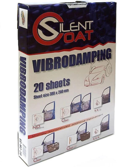 Silent Coat Car Soundproofing 2mm 375 x 250 mm 20pcs SC-M2B-1.875