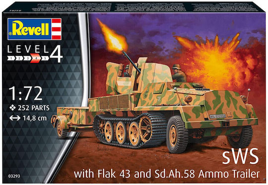 Revell sWS mit Flak-Aufbau als Sfl. mit Фигура за Моделизъм Резервоар в Мащаб 1:72