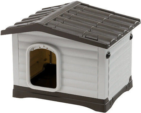 Ferplast Dogvilla Căsuță pentru Câine Plastic Pentru Exterior Bej 58x48x44cm