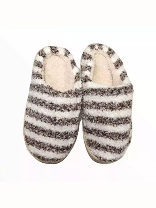 WOMEN'S SLIPPERS BOTTLE WITH INNER FUR BROWN