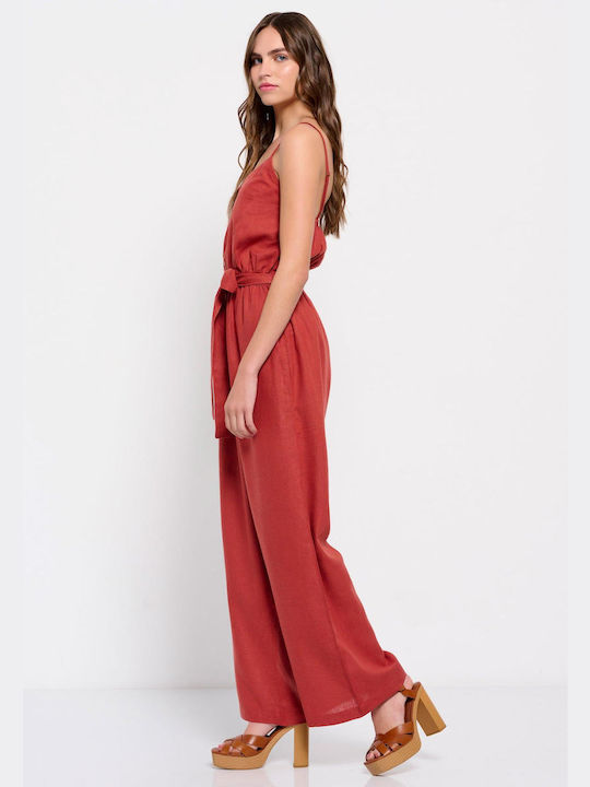 FBL007-12212 Women's One-piece Suit Orange Rust