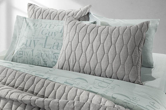 Guy Laroche Diamante Σετ Κουβερλί Υπέρδιπλο Microfiber Gray 220x240cm 2τμχ