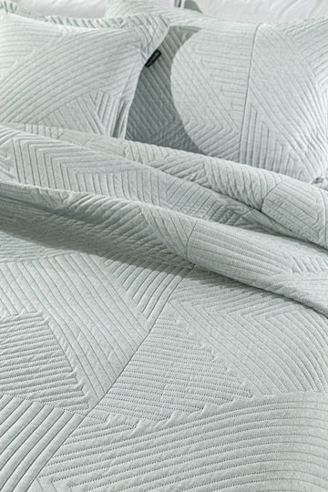 Guy Laroche Soleto Set Coverlet Queen Size Microfiber Ocean 250x240cm 2pcs