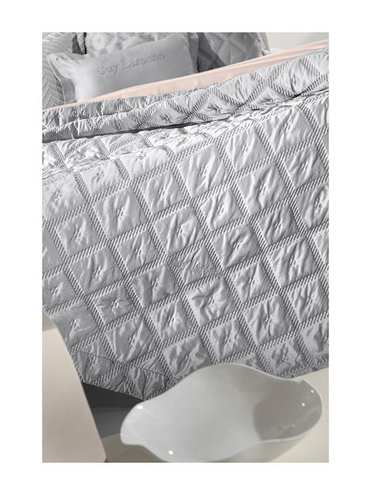 Guy Laroche Fiera Σετ Κουβερλί Υπέρδιπλο Microfiber Silver 240x250cm 3τμχ