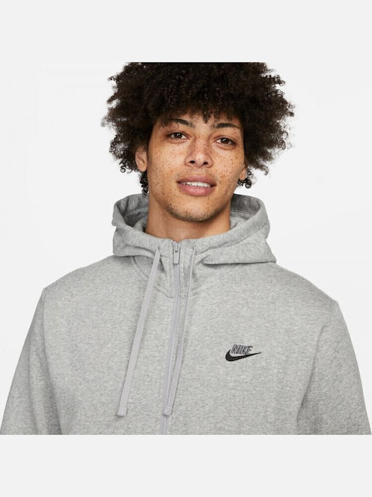 Cardigan With Gray Hood