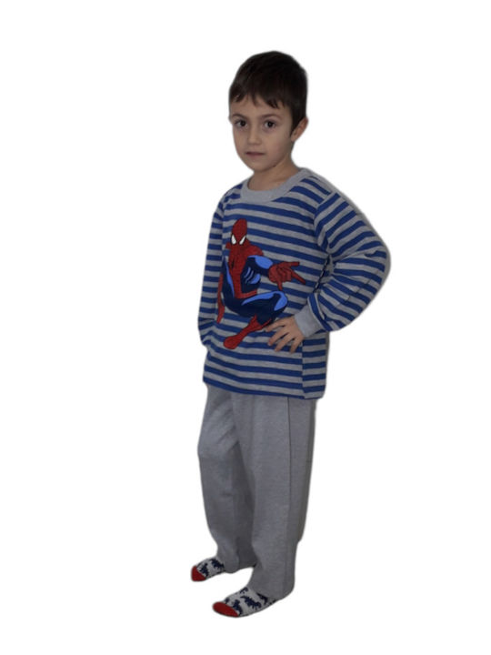 Kinder Schlafanzug Spiderman Gestreift für Jungen
