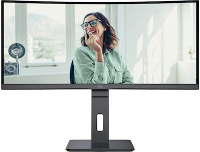 AOC CU34P3CV Ultrawide VA Curbat Monitor 34" QHD 3440x1440 cu Timp de Răspuns 4ms GTG