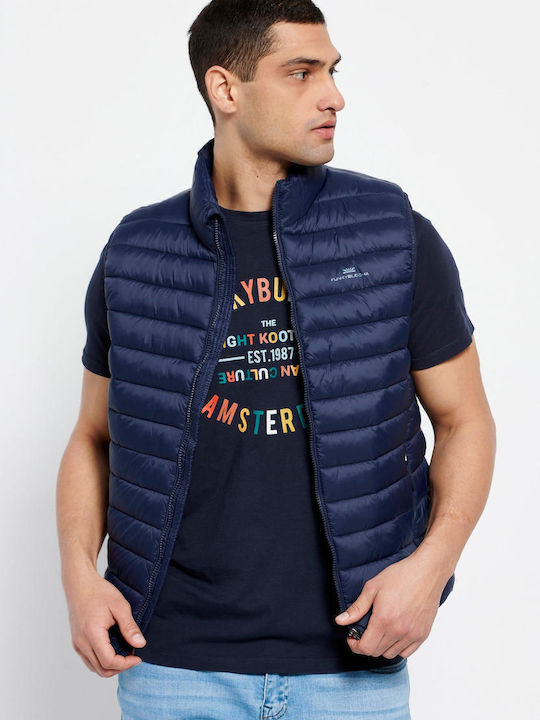 FBM007-00401 Sleeveless Jacket Puffer Navy Blue