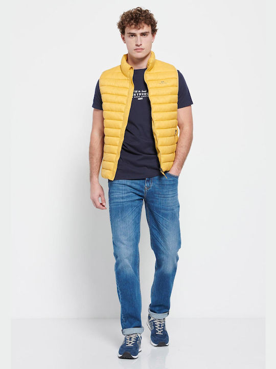 Funky Buddha Men's Sleeveless Puffer Jacket Ochra