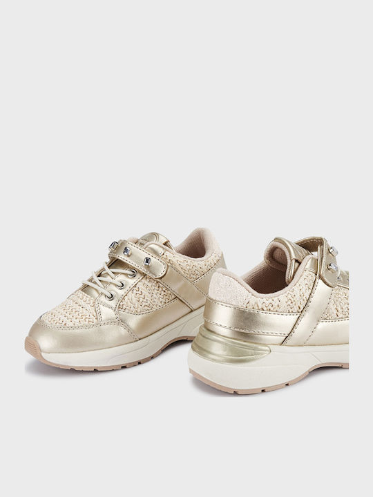 Running Παιδικά Sneakers με Σκρατς Χρυσά