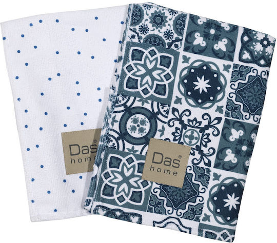 Das Home Ποτηρόπανο σε Μπλε Χρώμα 65x40cm 2τμχ Das Home Ποτηρόπανο σε Μπλε Χρώμα 65x40cm 2τμχ