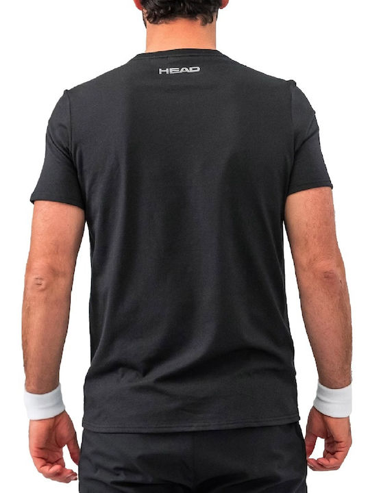 Head Club Ivan Herren Sport T-Shirt Kurzarm Schwarz