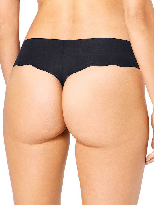 Γυναικεία String 2Pack χωρίς Ραφές Black/Beige