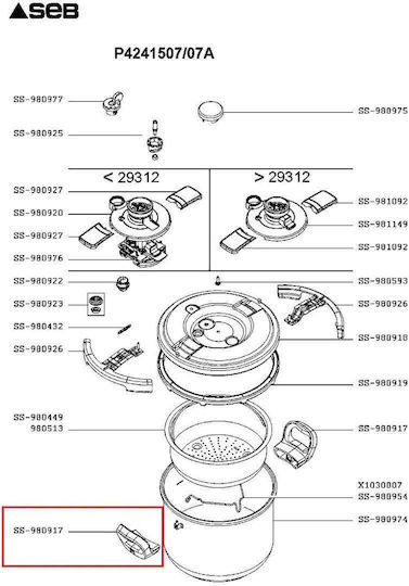 Tefal Clipso One / Essential Λαβή Χύτρας SS-980917