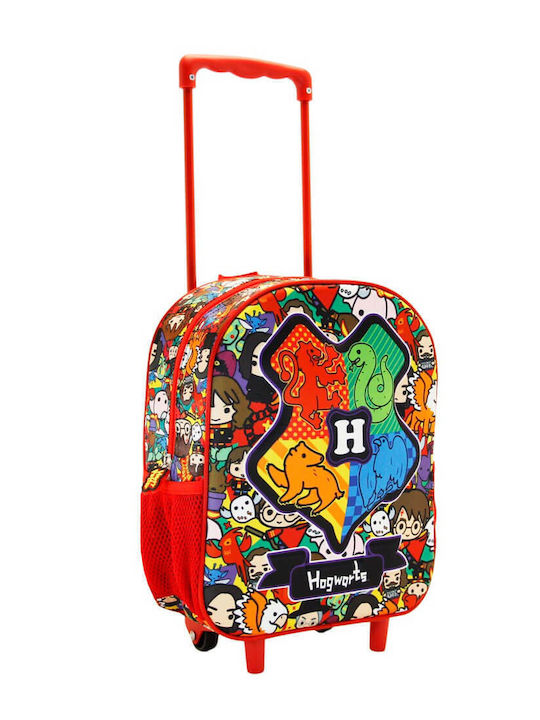 Karactermania 3D School Bag Trolley Kindergarten Multicolour with Water Bottle Holder
