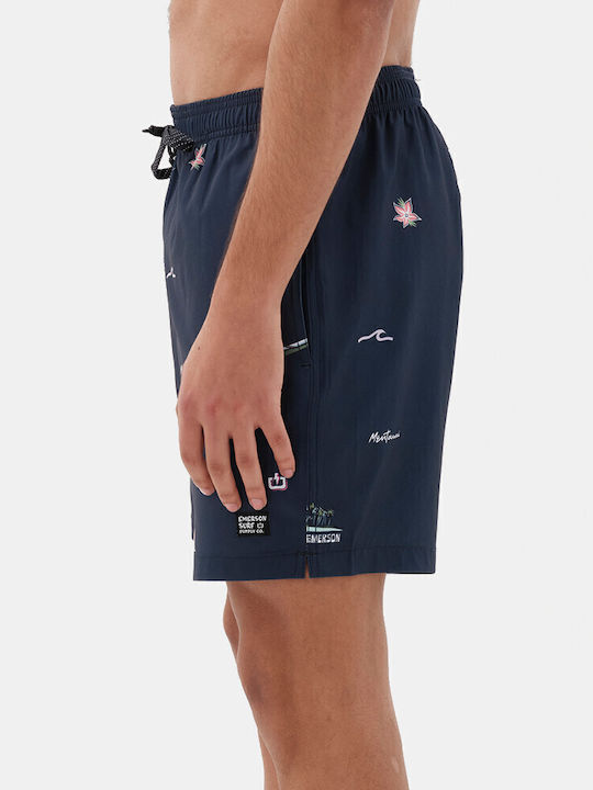 Ανδρικό Μαγιό Σορτς Navy Blue με Σχέδια