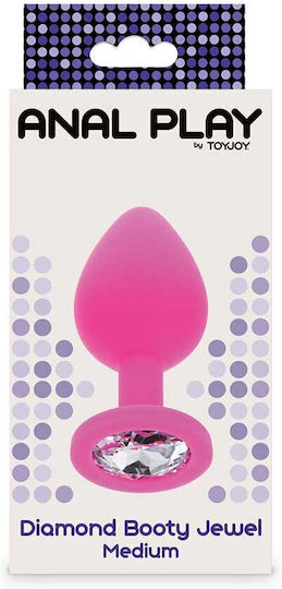 ToyJoy Diamond Booty Jewel Анална тапа Medium Фуксия 8см