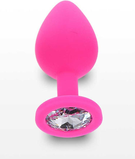 ToyJoy Diamond Booty Jewel Анална тапа Medium Фуксия 8см