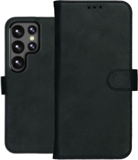 Rosso Deluxe Wallet Δερμάτινο Μαύρο (Galaxy S23 Ultra)