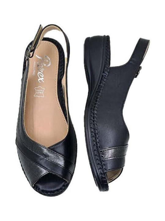 Peep Toe Γόβες με Λουράκι Μαύρες