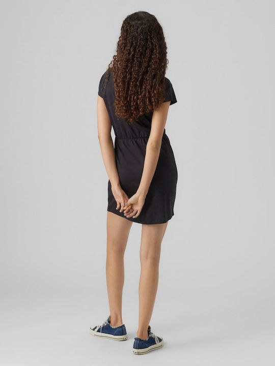 Vero Moda Summer Mini Dress Total Black