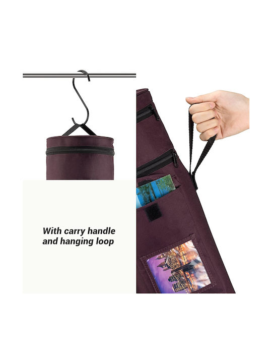 Geantă de Desen din Material Textil cu fermoar și Sling Violet