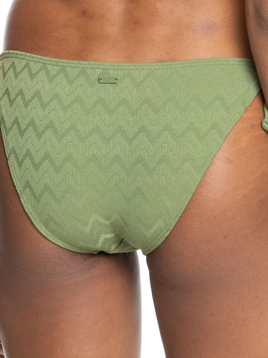 Roxy Bikini Slip με Κορδονάκια Πράσινο