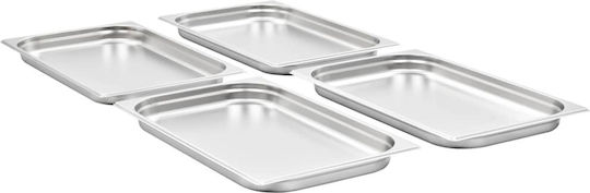 vidaXL Σκεύος Gastronorm Ανοξείδωτο GN1/1 με Βάθος 40mm 4τμχ