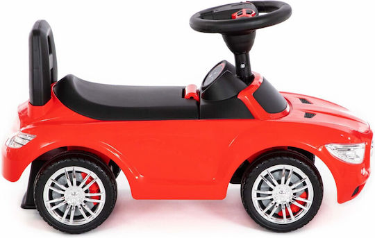 Polesie Super Car 1 Baby Push Walker for 12+ Months with Sounds Red