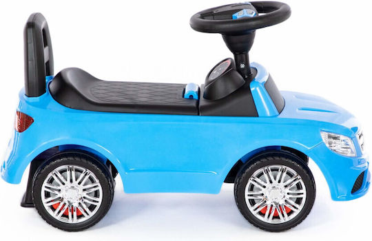 Polesie Super Car 3M Baby Push Walker Ride On for 12+ Months with Sounds Blue