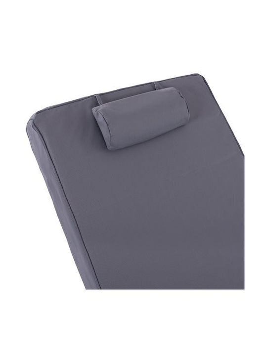 HomeMarkt Sunbed Cushion with Backrest Sifnos Grey 194x70cm