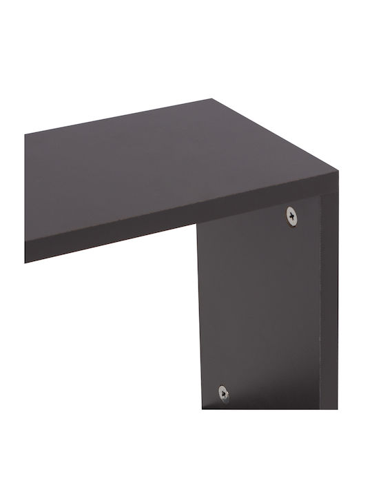 Rectangular Side Table Ameer Wooden Gray L50xW17xH56cm.
