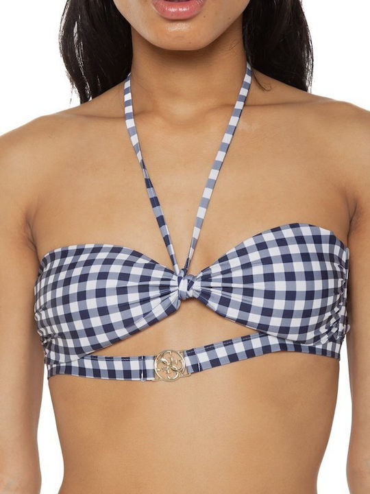 Bikini Top Animal Print Blue