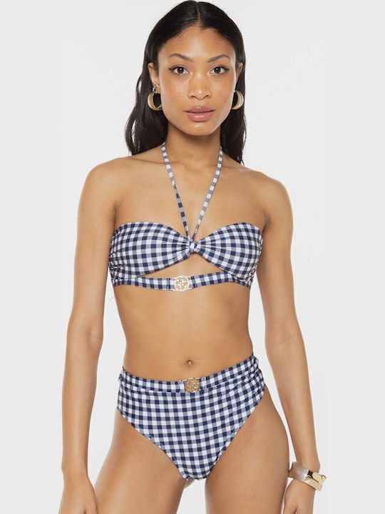 Bikini Top Animal Print Blue