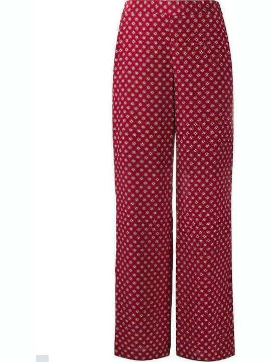 Damen Stoff Hose Burgundisch