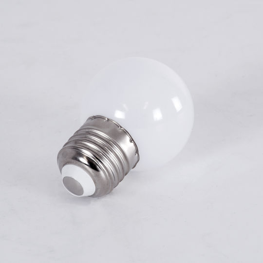 GloboStar LED Bulb 3W 100mm for Socket E27 and Shape G45 Natural White 255lm