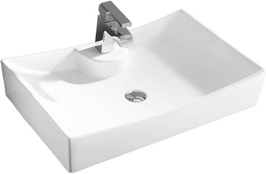 Ceramita F179 Deasupra Blatului Chiuvetă Porțelan 69x46x13cm Alb