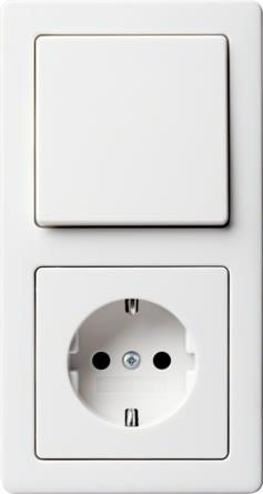 Hager Q.1 Switch Frame 2 Positions Vertical Installation in White Color 10126089