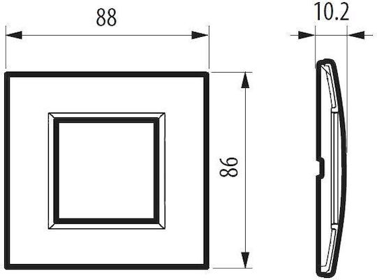 Legrand Bticino Living Light Switch Frame 1 Position Vertical Installation 2 Elements in Bronze Color LNA4802BZ