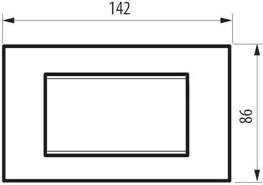 Legrand Bticino Living Light Switch Frame 4 Positions Horizontal Installation in Blue Color LNA4804AD