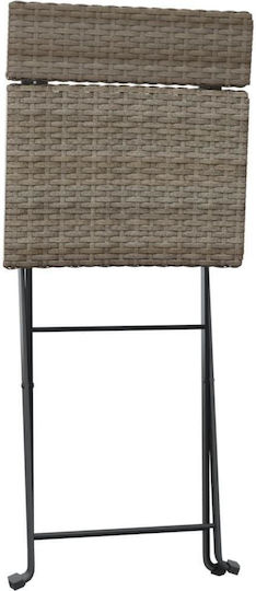 Outdoor-Stuhl Rattan Grey 2Stück 40x45x79εκ.