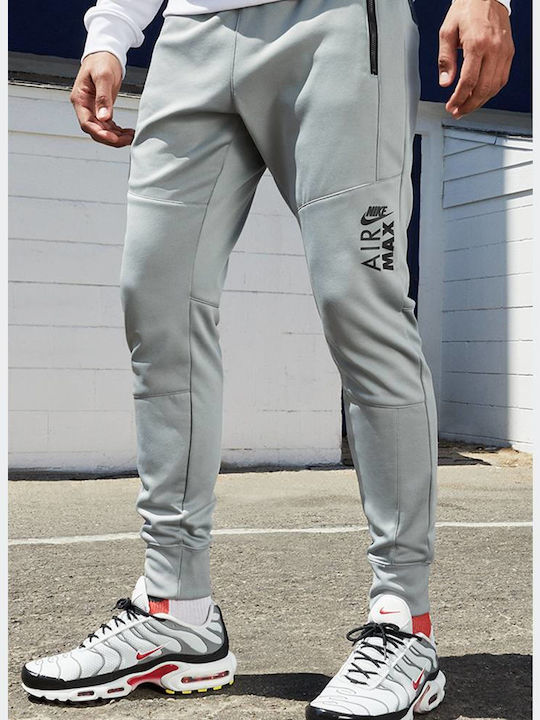 Sweatpants Glossy with Elastic Gray