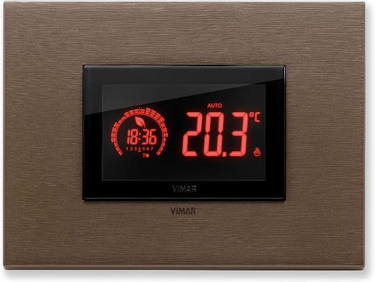 Vimar Eikon Exe Schalterrahmen 1-fach Horizontale Montage in Bronze Farbe 22653.12