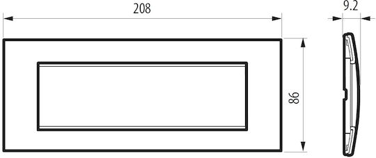 Legrand Bticino Living Light Switch Frame Horizontal Installation 7 Positions in Blue Color LNA4807CB