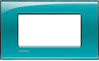 Legrand Bticino Living Light Switch Frame 4 Positions Horizontal Installation 4 Elements in Green Color LNA4804VD
