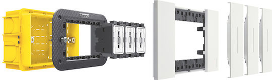 Legrand Living Now Horizontal Switch Frame Beige KA4804LM