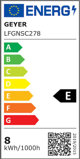 Geyer Λάμπα LED 8W για Ντουί E27 και Σχήμα G125 Φυσικό Λευκό 850lm